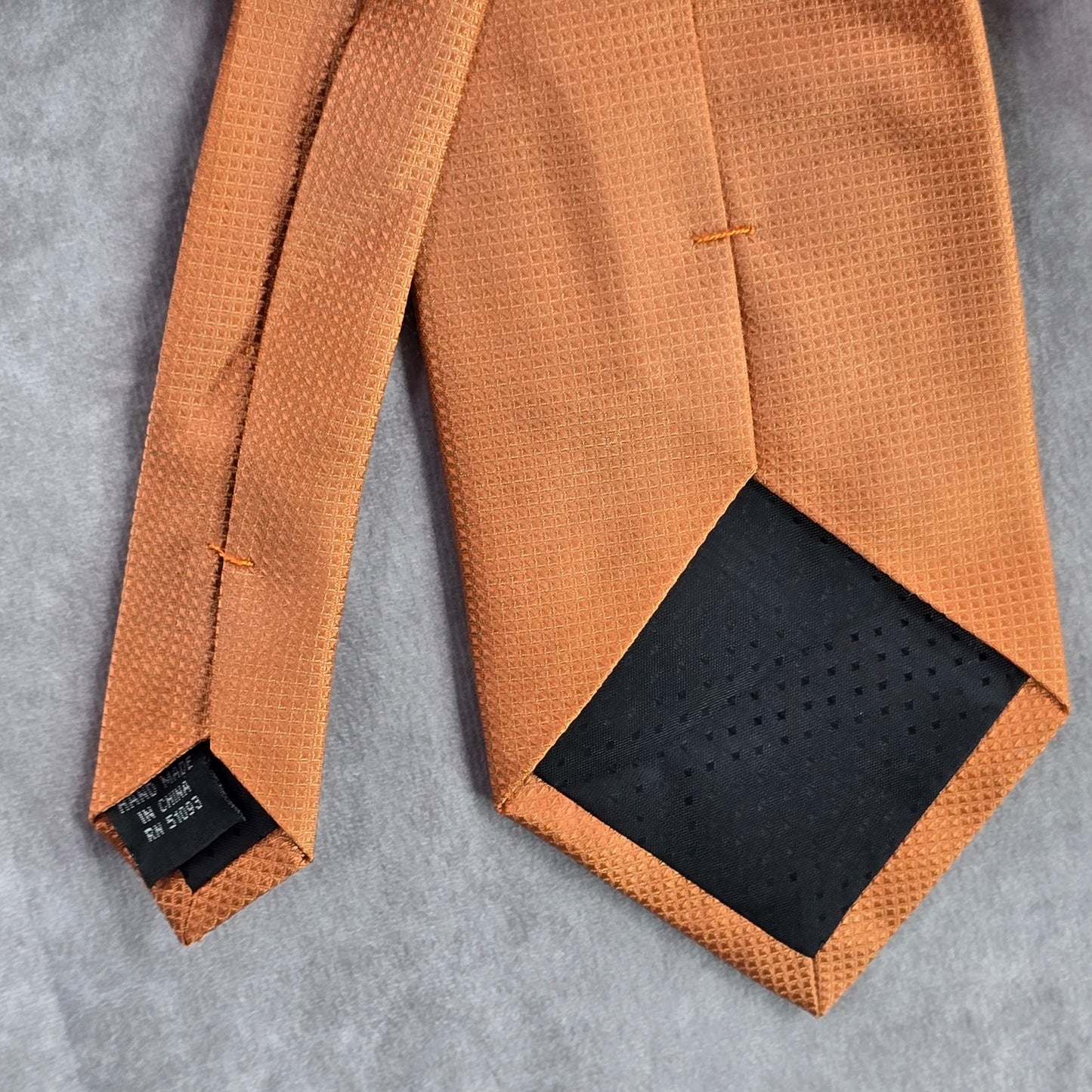 Boca Classics Orange Executive Geometric Pattern Silk Men's Neck Tie NWOT