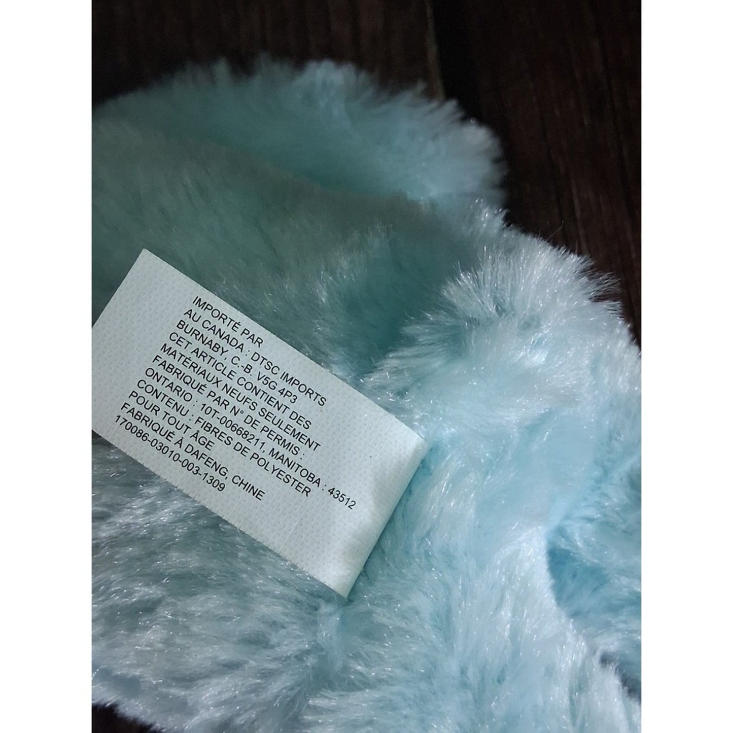 Blue Easter Bunny with Bow Plush Toy