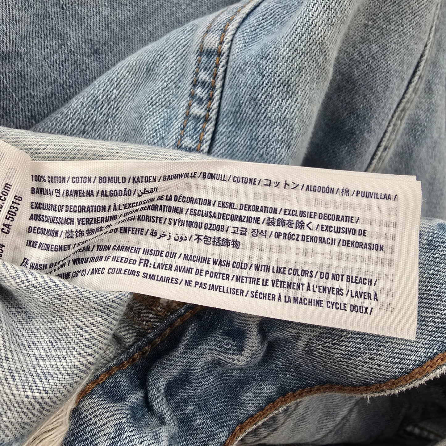 Abercrombie Kids Blue Distress Demin Jeans Button Long Sleeve Jacket Small 10