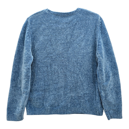 Alfred Dunner Blue Knit Ribbed Cozy Preppy Fairy Dreamy Pullover Sweater Small