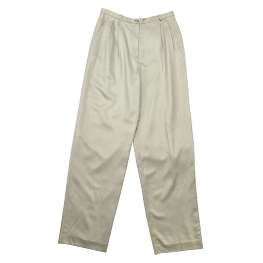 Liz Claiborne Tan Formal Silk Interview Preppy 90s VTG Trousers Dress Pants 12