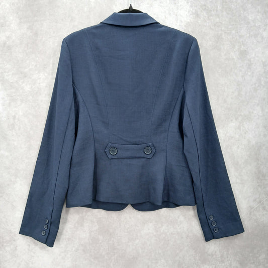 Blue Y2K Boss Babe Executive Work Office Preppy Academia XOXO Blazer Jacket XL