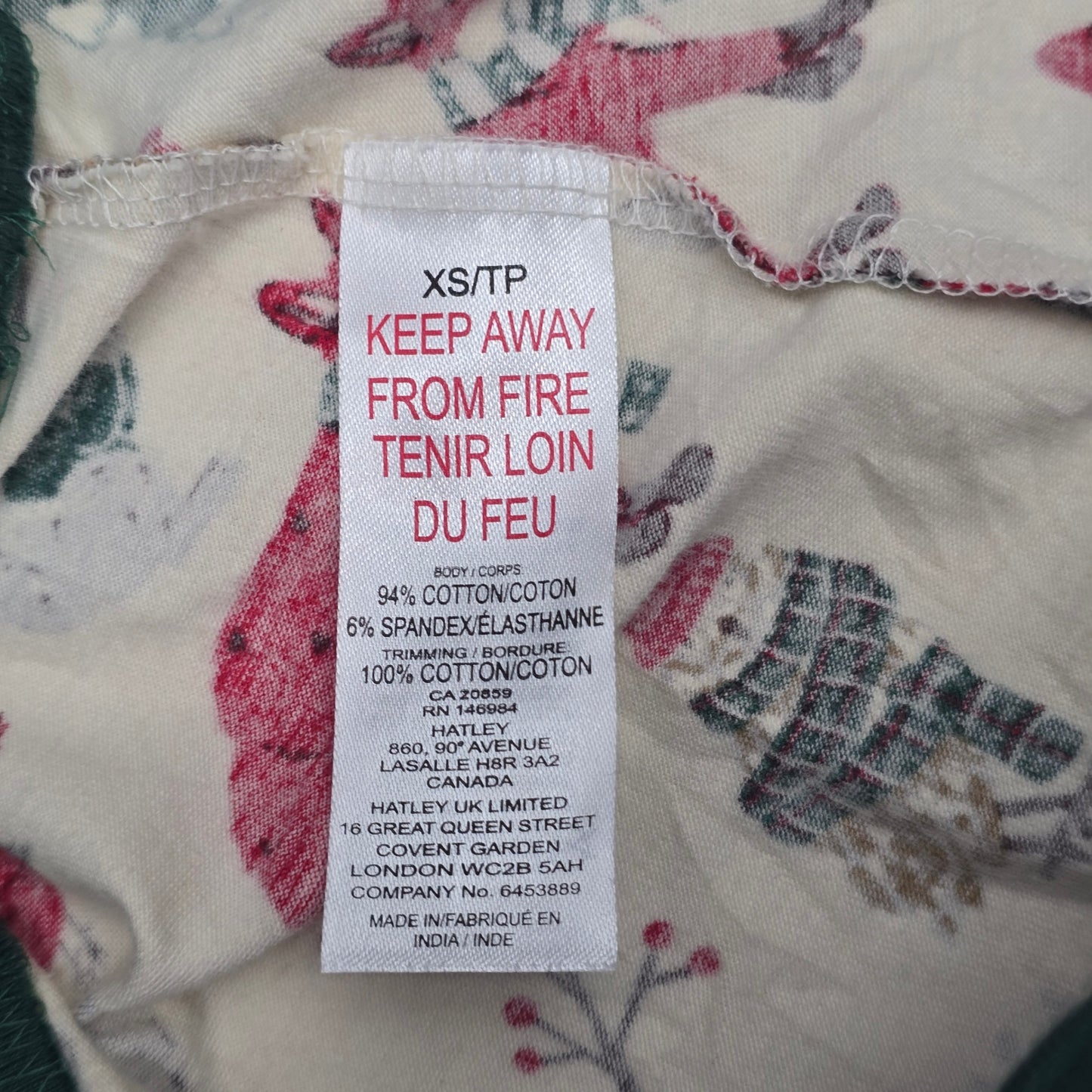 Little Blue House Woodland Cute Animals Christmas Holiday Lounge Pajama Pants XS