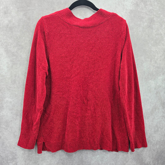 White Stag Red Pullover Cozy Holiday Colorful Christmas Valentines Sweater XL