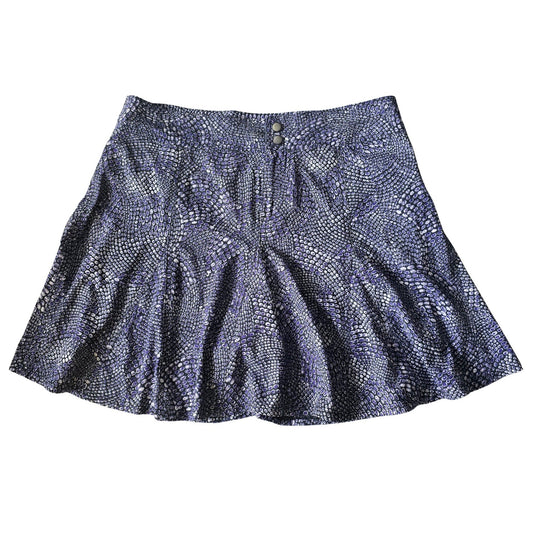 Purple Animal Print Tennis Preppy Active Resort Title Nine Skort Skirt 10 Medium