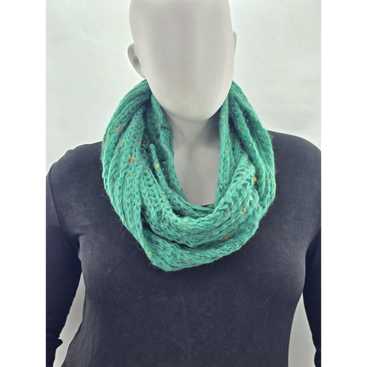 Green Knit Y2K Scarves Resort Whimsy Goth Cottage Fairy Infinity Cozy Scarf OS