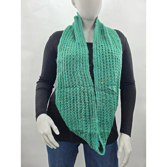 Green Knit Y2K Scarves Resort Whimsy Goth Cottage Fairy Infinity Cozy Scarf OS
