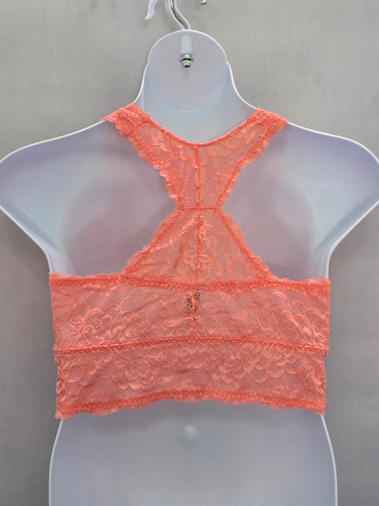 Torrid Orange Romantic Boudoir Bridal Cottage Lingerie Feminine Lace Bra Plus 2X