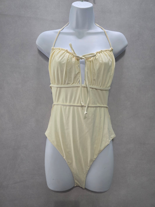 Tularosa White One Piece Swimsuit Beach Vacation Resort Boho Sexy Large