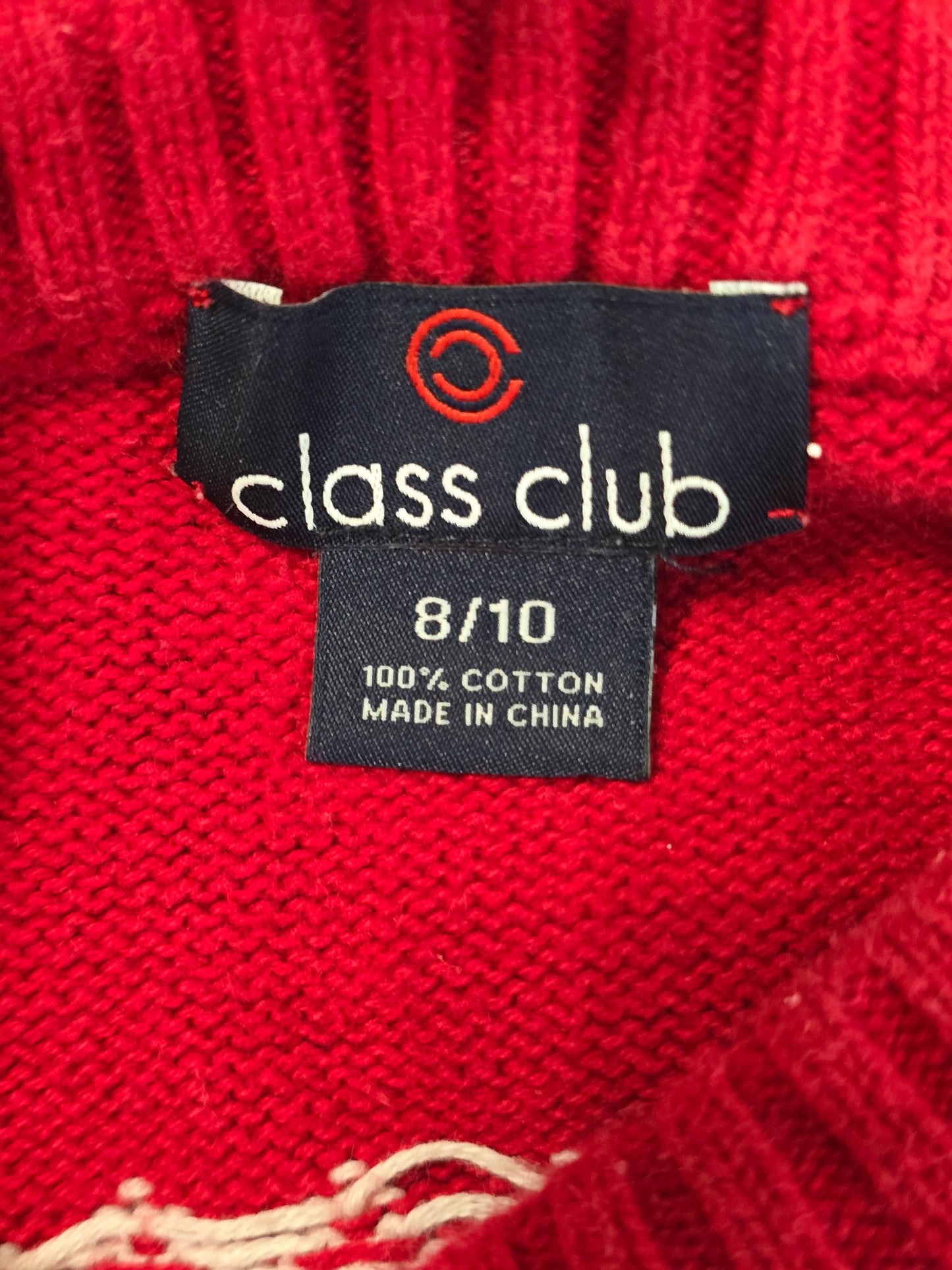 Class Club Red Pullover Knit Sweater Boys Class Club 8/10