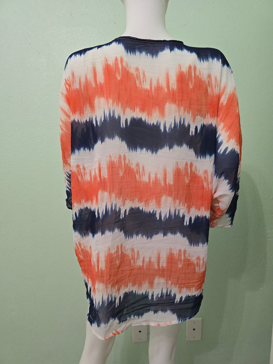 Boho Fairy Resort Coquette Indie Whimsygoth VTG Cottagecore Wrap Kimono Top 2XL