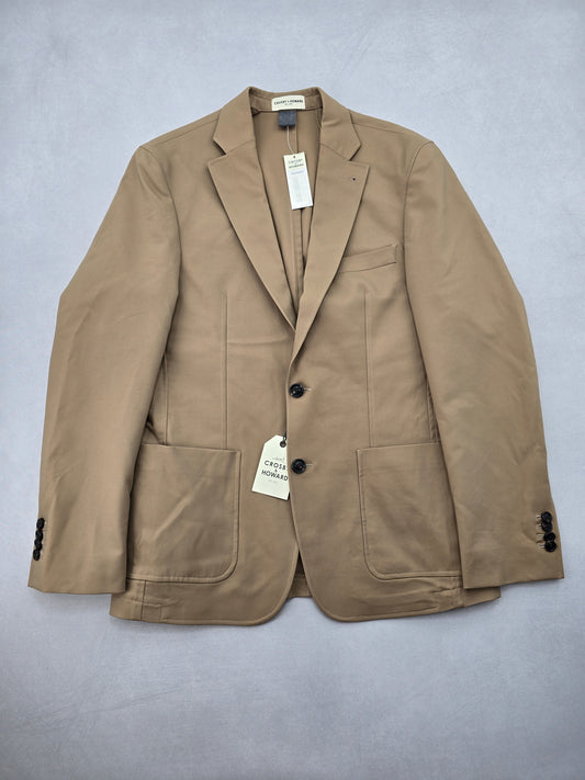 Blazer Sports Coat Mens Tailored Suit Preppy Crosby & Howard Jacket Khaki Medium