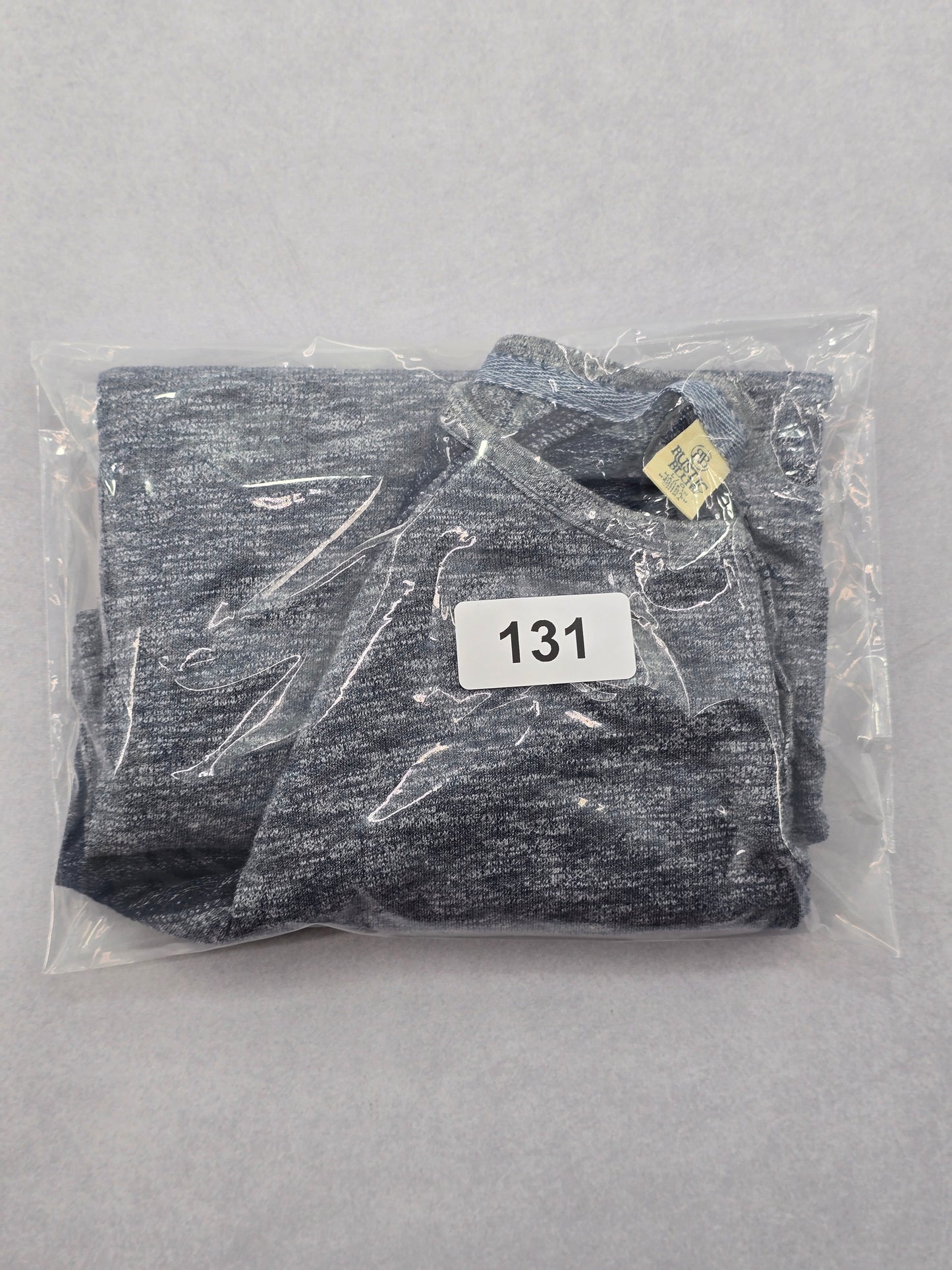 Navy Blue Work Casual Heather Grey Y2K Sweater Rustic Blue Boys Top Large
