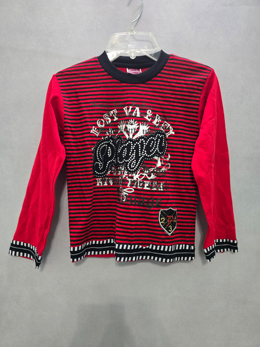 Vintage Boys Stripes Biker Punk Rock Biker Punk Rock Graphic Top 24M