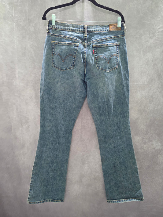 Levi's 515 Bootcut Blue Straight Leg 90s Vintage Womens Jeans 8M
