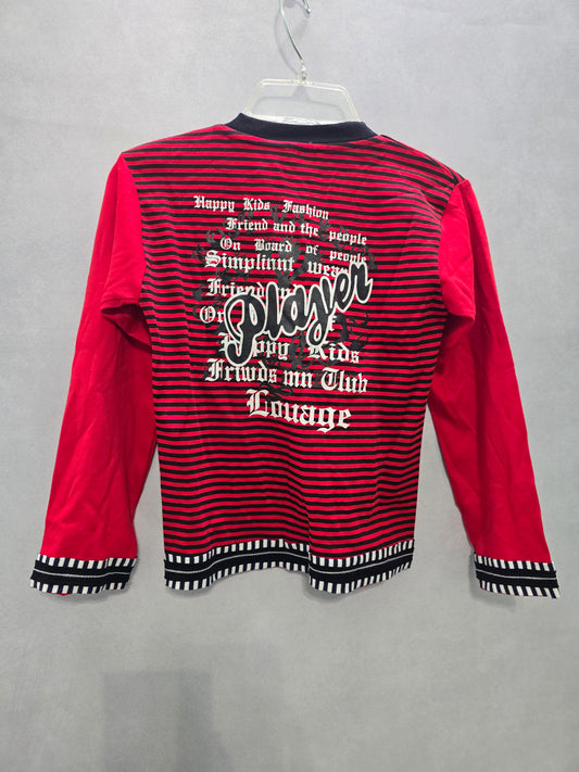 Vintage Boys Stripes Biker Punk Rock Biker Punk Rock Graphic Top 24M