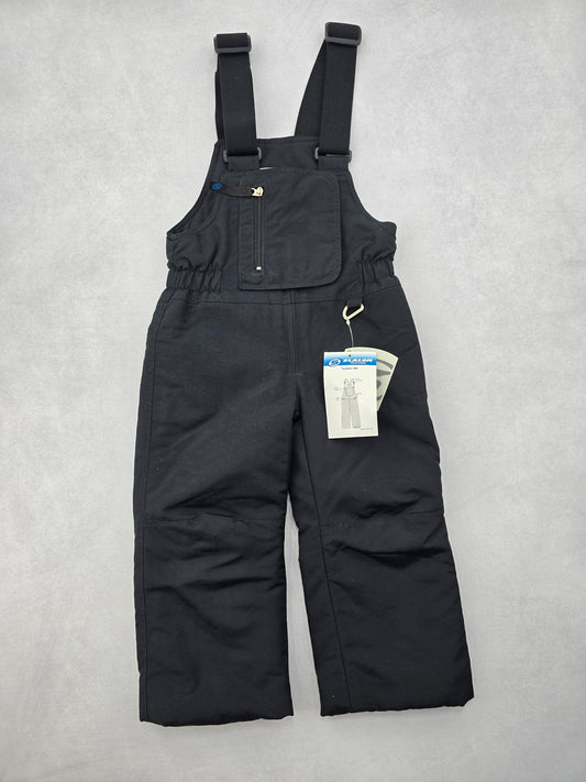 Black Insulated Overall Bib Ski Slalom Toddler Snowboard Snow Pants Boys Small