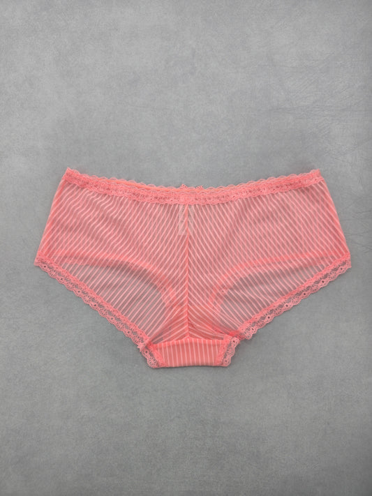 Pink Lace Striped Coquette Whimsy Fairy Large 12