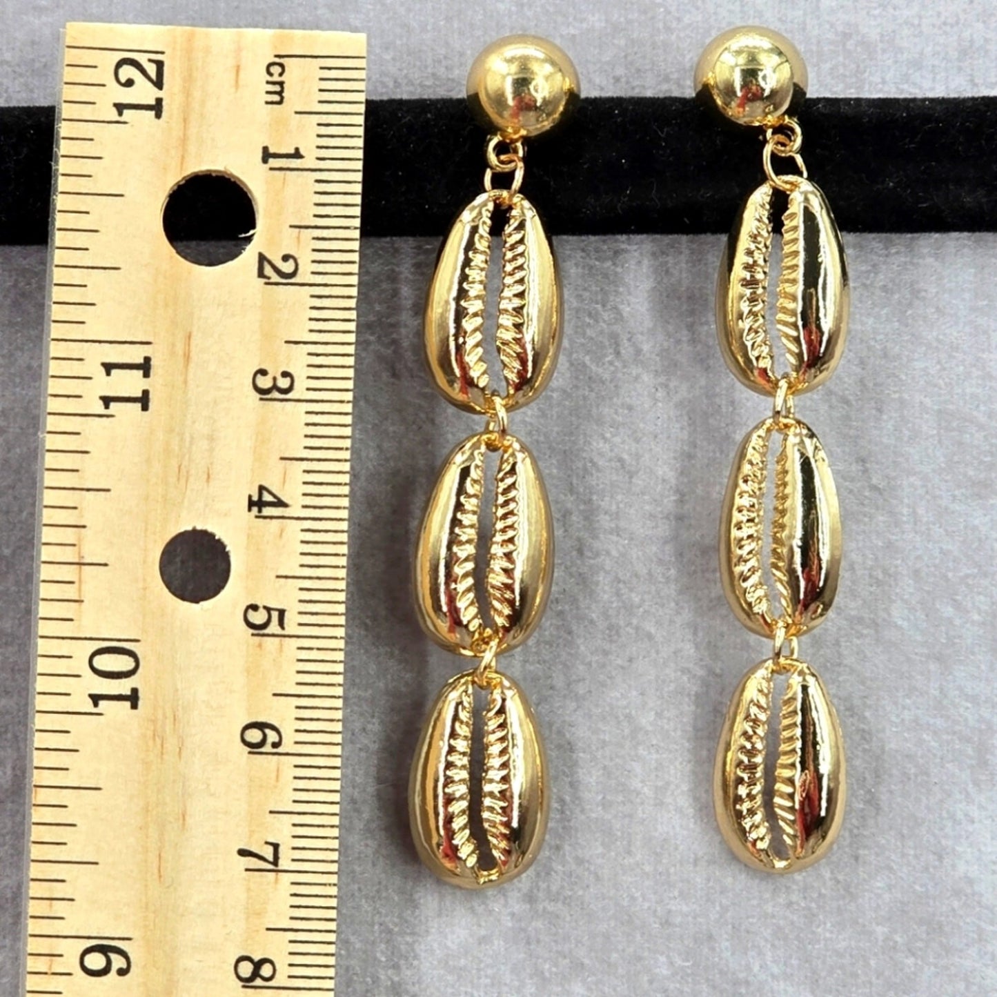 Gold Shell Drop Dangle Stud Long Beach Boho Earrings Fashion Jewelry JB2-37