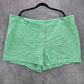 Cato Green Lace Classic Boho Active Preppy Beach Cotton Shorts Plus 3XL 26W
