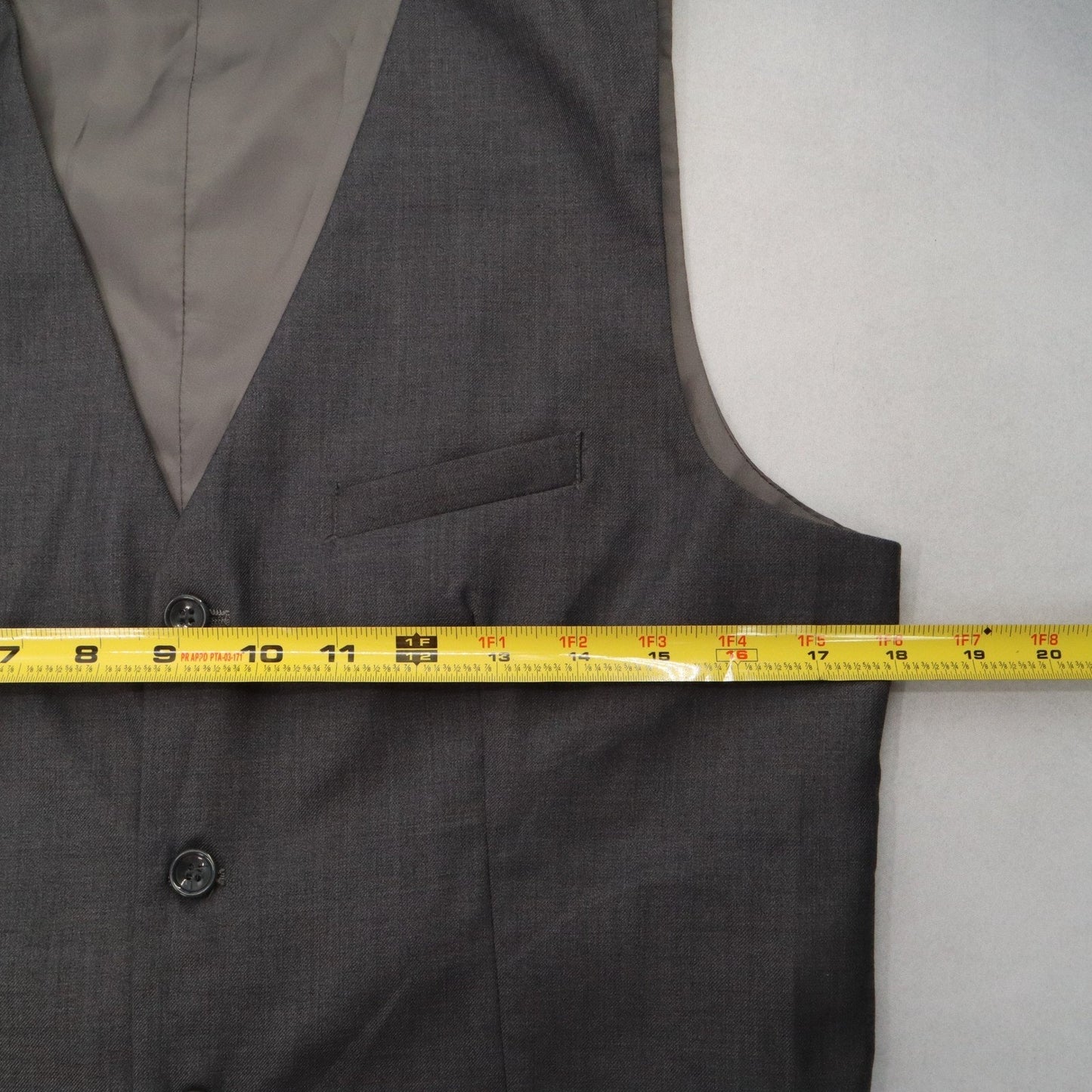 Gray 4 Button Point Welt Pocket Waistcoat Preppy Formal Tuxedo Suit Vest S 38R