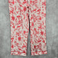 Victoria Secret Pink Floral Animal Print Vintage Y2K Pullon Pajama Pants L Large