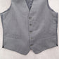 Jos A Bank Gray 5 Button Point Welt Pocket Wool Waistcoat Tuxedo Suit Vest S 42R