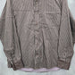Artisti Italiani Brown Stripe Mens Cotton Button Down Long Sleeve Shirt XXL 43