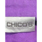 Chico's Purple 100% Linen Button Up Top Size Large 2