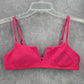 Pink Bikini Top Adjustable Strap Pull On Swimwear Swimsuit Small