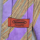 Missoni Cravatte Purple Executive Stripe Geometric Italy Silk Neck Tie Men's