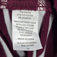 41 Hawthorn Burgundy White Stripe Long Sleeve Classic Blouse Top Medium