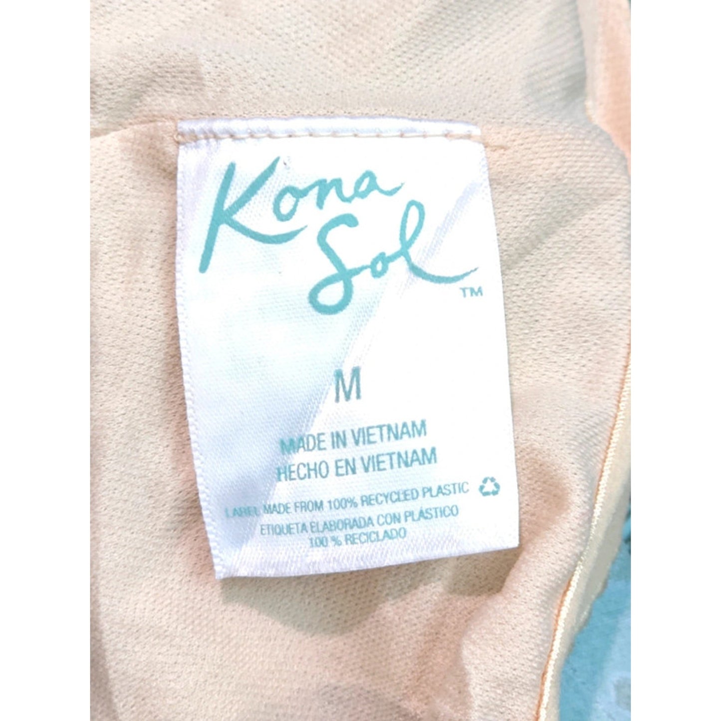Kona Sol Green Floral Sleeveless Tank Top Medium