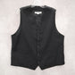 Pronto Uomo Black 5 Button Stripe Point Waistcoat Tuxedo Suit Vest Large 42R