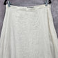 Preston & York White Linen Cotton Knee Length Flare Boho Skirt Medium M 10