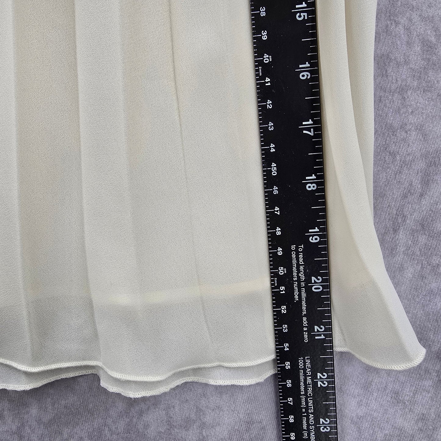 Preston & York Vintage Cream Pleat Flare Knee Length Short Skirt Plus 14