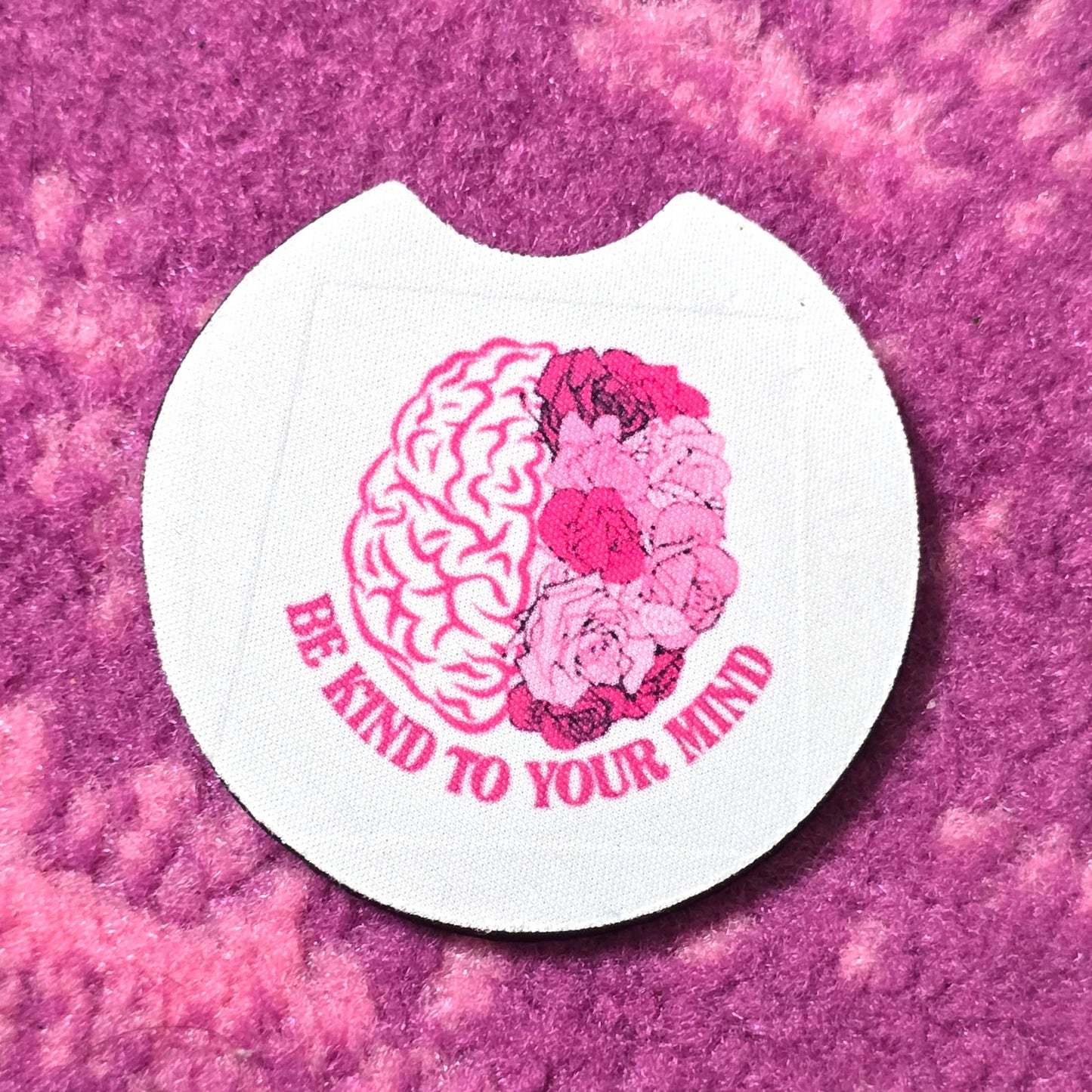 Sunflower Pink Circle Non Slip Handmade Kitchen Home Cup Car Accessories Coaster