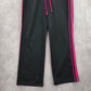 Kim Rogers Petite Black Pink Stripe Trouser Jogger Active Pants Bottoms PS Small