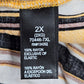 Ambiance Apparel Yellow Stripe Pullon Tie Funky Ruffle Pants Shorts Plus 2X