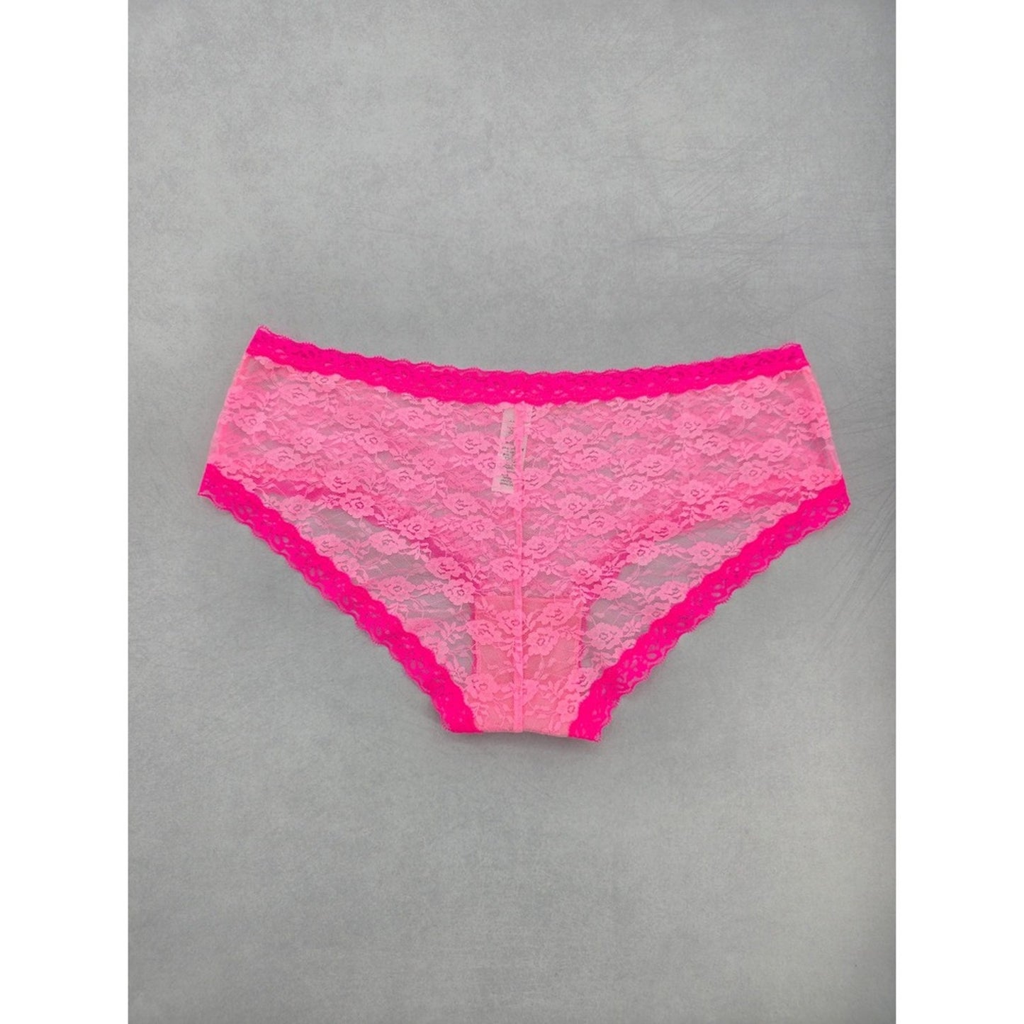 Pink Lace Floral Bow Cute Romantic George Panties Large 14