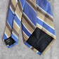 Arrow Blue Brown White Executive Repp Stripe 100% Silk Men's Neck Tie