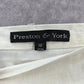 Preston & York White Linen Cotton Knee Length Flare Boho Skirt Medium M 10