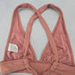 Xhilaration Pink Crisscross Tie Sports Bra Bikini Bralette Swim Top S Small