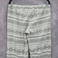 Old Navy White Gray Fleece Snowflake Sleep Pajama Bottoms Pants M Medium
