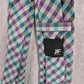 JF J. Ferrar Gray Purple Blue Plaid Tartan Checker Men's Neck Tie NWOT