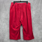 Kim Rogers Red Cropped Wide Capri Bottoms Pants Large