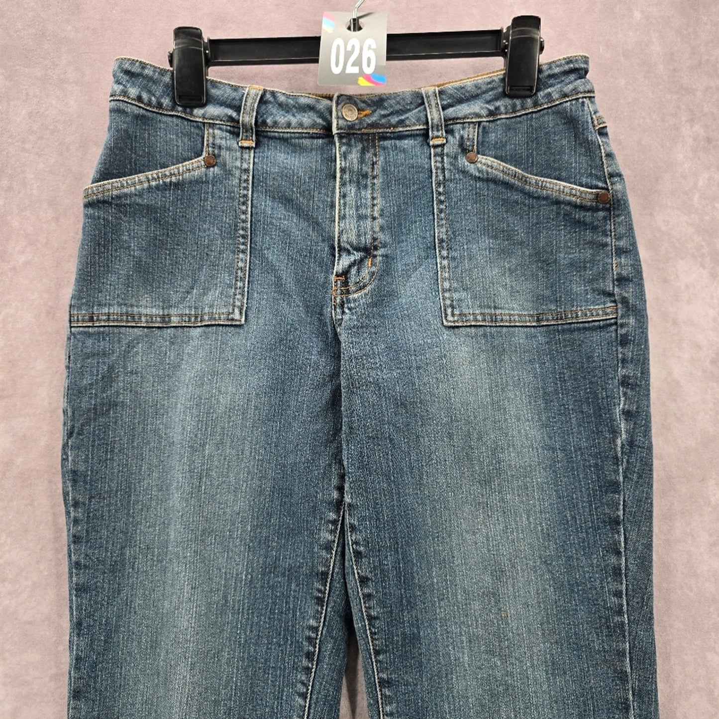 026. LA Blues Straight Leg Medium Wash Cotton Denim Pants Jeans 12