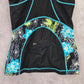 Danskin Black Floral Rash Guard Zip Swimwear Tankini Tank Top Medium M 10