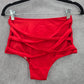 Shein Red Crisscross Strings Bikini Bottoms Swimwear Medium