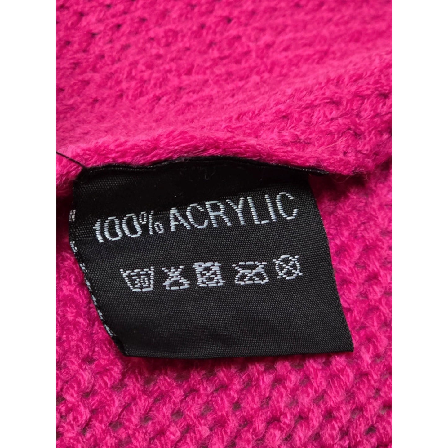 Pink Knit Poncho Shawl Wide Cottage Wrap Big Buttons Scarf